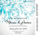 wedding card or invitation with ...