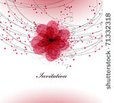 floral  wedding card