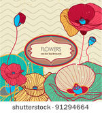 bright background with poppies