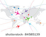 vector world travel map with...