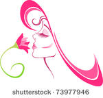 beautiful girl icon with a hat...