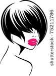 beautiful girl face make up icon