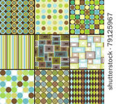 seamless retro background   set ...