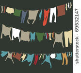 set of editable vector washing...