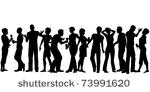 editable vector silhouettes of...