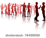 editable vector silhouettes of...