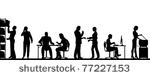 editable vector silhouettes of...