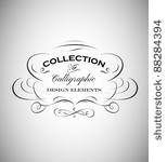 vintage emblem made of separate ...