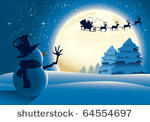 a lonely snowman waving to...