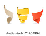 three color origami spiral...