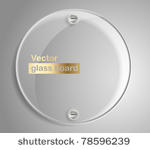 circle advertising glass board. ...