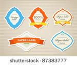vintage shopping labels and...