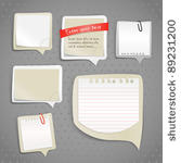 paper text bubbles clip art