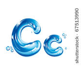 vector alphabetical water...