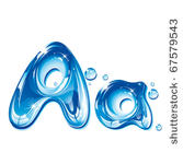 vector alphabetical water...