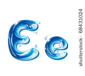 vector alphabetical water...