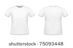 white men's t shirt isolated