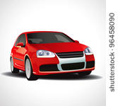 vector red car