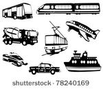 transport icons collection