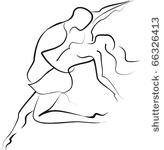 ballroom  couple dancing sketch ...