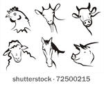 farm animals collection of...