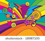 big bang background  vector ....