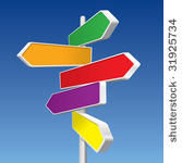 directional signs  vector . in...