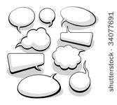 speech and thought bubbles with ...