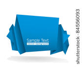 abstract origami shape with...