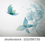 azure flowers like butterflies  ...