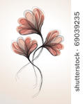 abstract romantic flowers