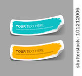 colorful label paper brush...