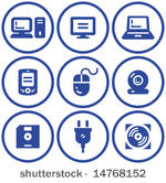 web icons set      hardware ...