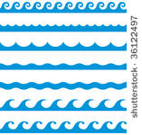 seamless wave patterns  vector 