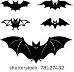 cartoon style bats     vector...