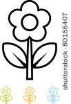 vector flower icon