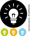 light bulb vector icon