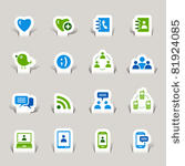 paper cut   social media icons