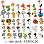 vector set of different cute...