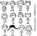 cartoon drawings of children