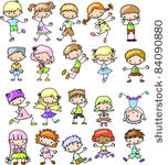 cartoon drawings of children