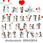 cartoon wedding pictures