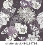 seamless pattern with flowers...