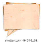 aged paper speech bubble