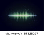 aged card with sound waveform