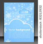 winter blank with clouds and...