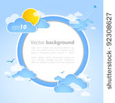 good weather round  background. ...