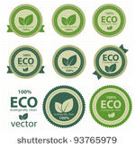 eco labels with retro vintage...