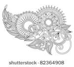 hand draw line art ornate...