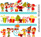 christmas background with set...